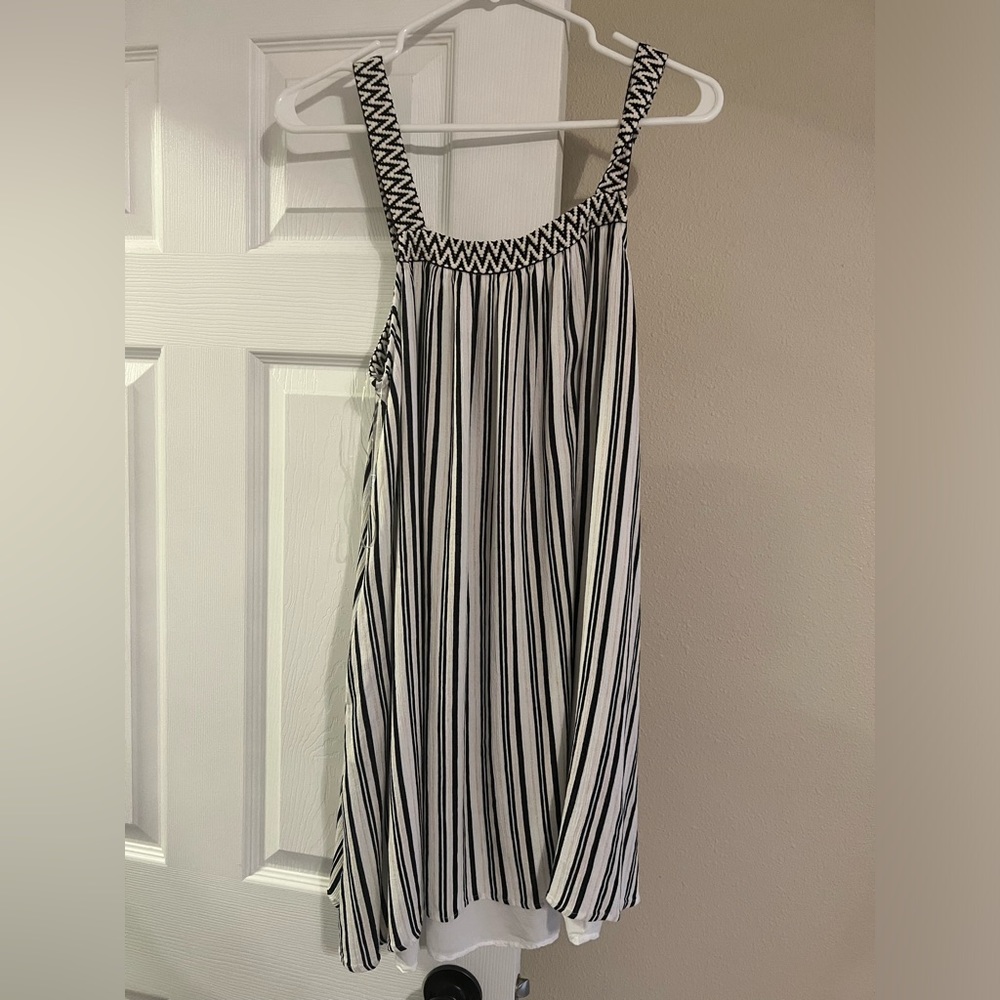 Midi striped tank dress